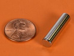 1/4 x 1 Inch Neodymium Rare Earth Diametric Cylinder Magnet N52 