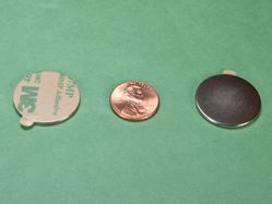 1 x 1/16 Inch Neodymium Rare Earth 3M Adhesive Backed Disc Craft Magnet N42 5 Pair Pack